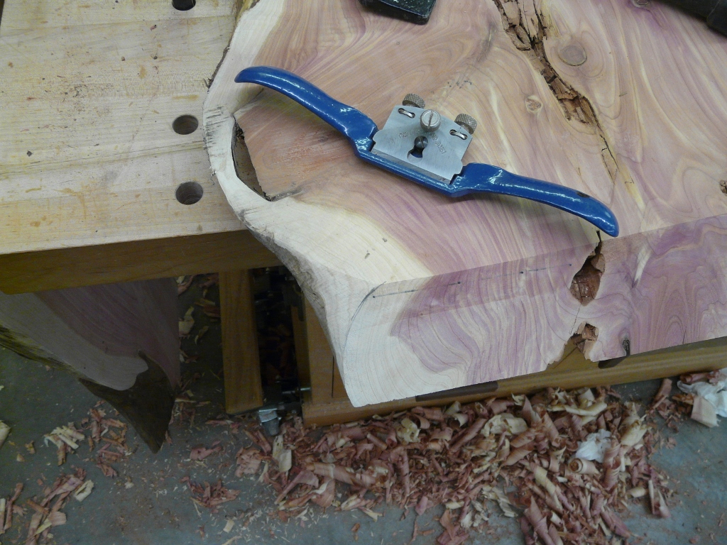 The right side was pretty easy to blend in with a spoke shave.