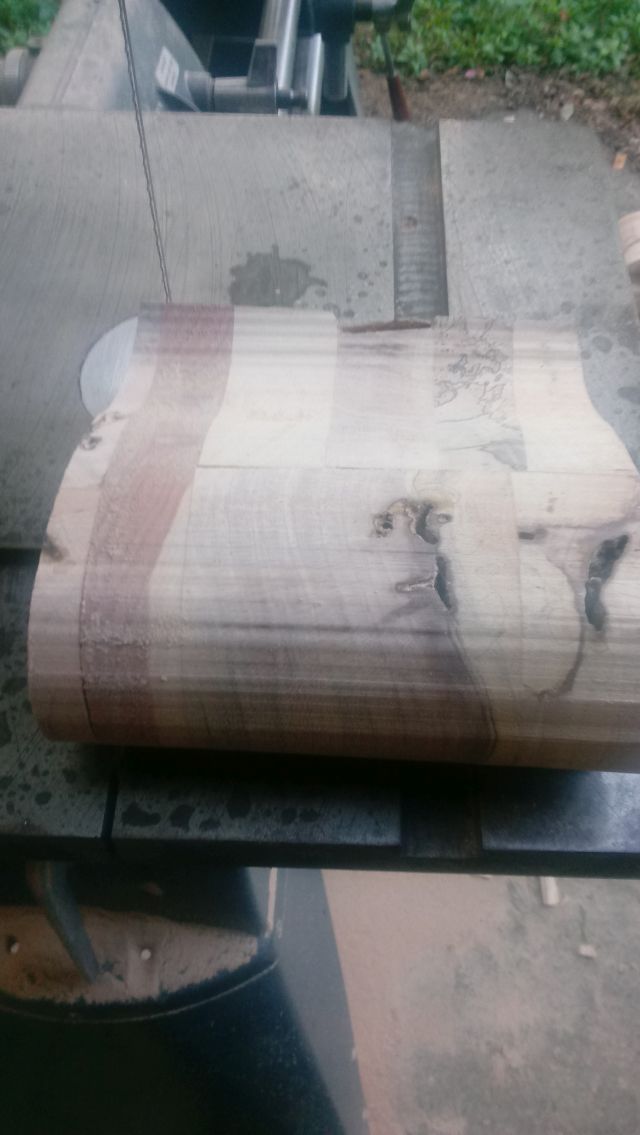 Preparing to cut front and back off the drawers.