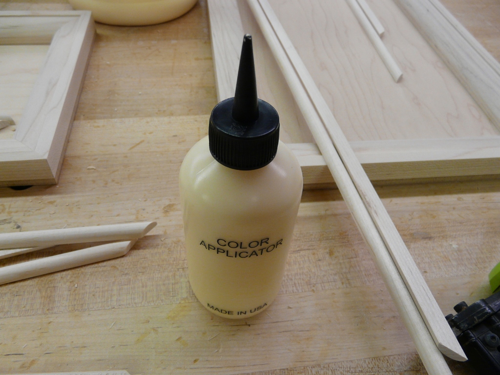Now it is time to run the half bead.  A small glue bottle works well for this.  I buy these at a beauty supply house.