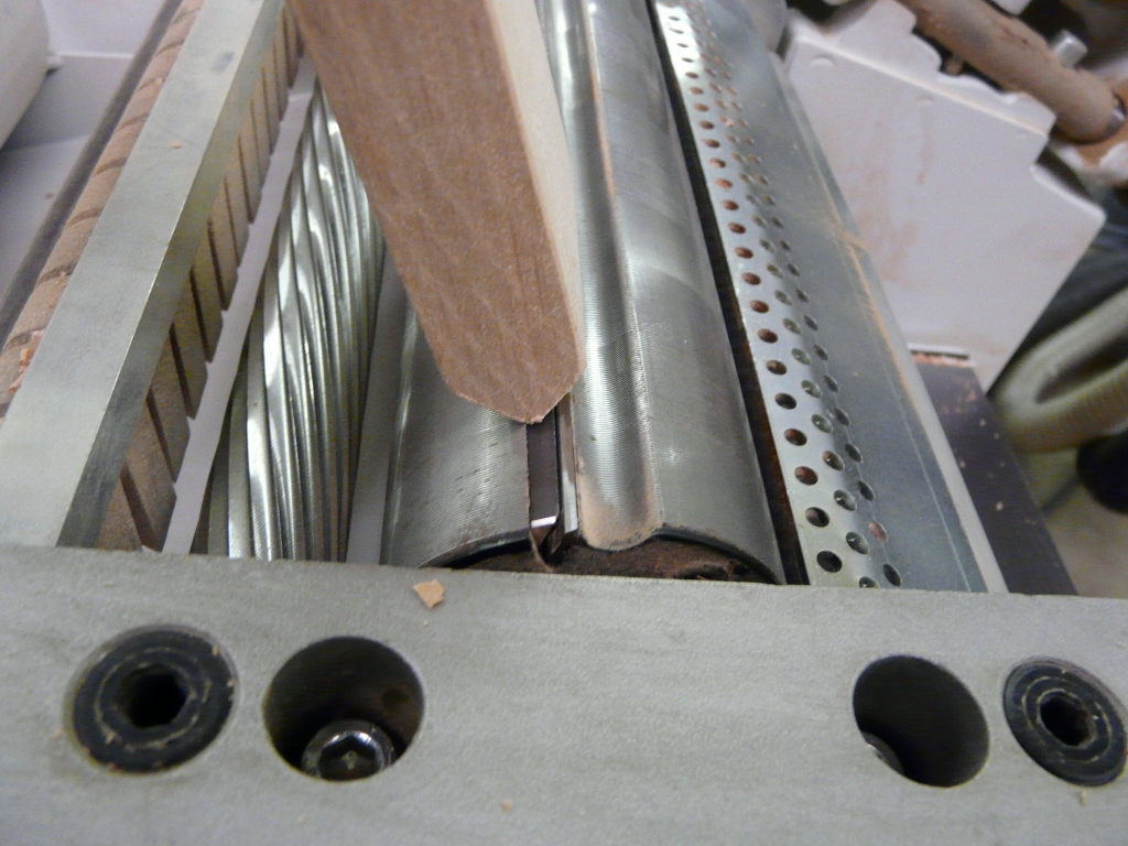 You just tap the jibs down with the block and mallet.