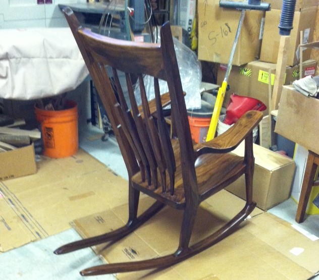rear view of finished rocker