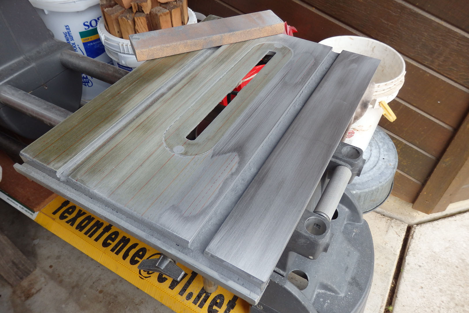 Sanding in progress