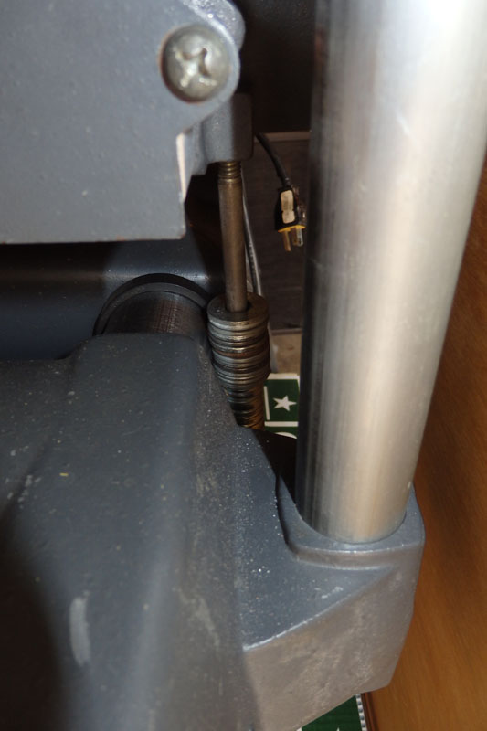 Washers were added to ensure top of guard parallel to table