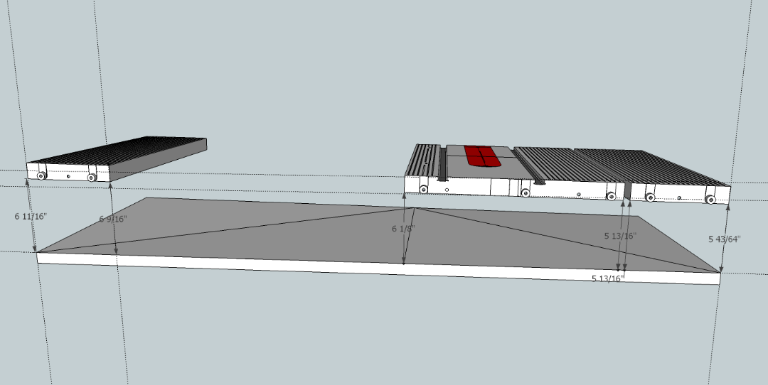 Main Table with Two Extension TablesTilt = 1.0 degree.png