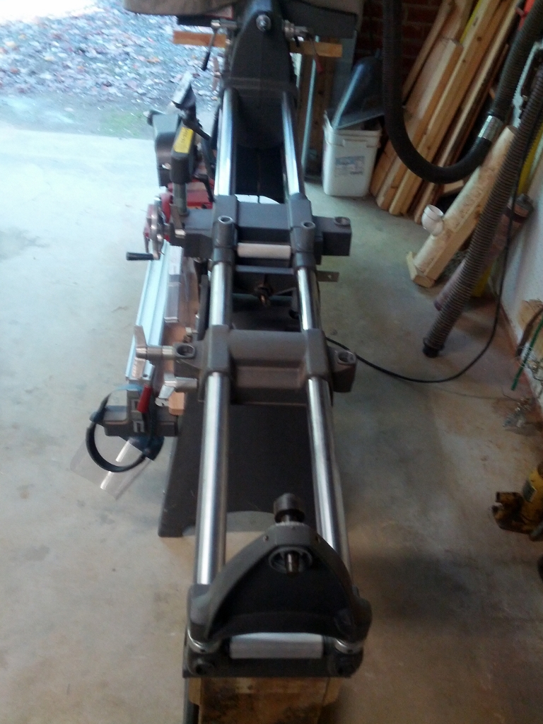 67 1/2 inches center to center using shorty tubes (34")