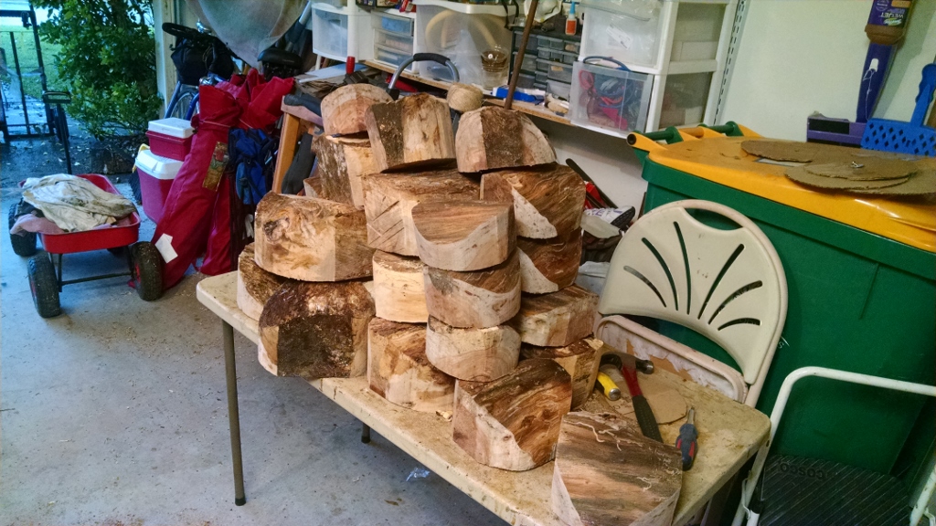 After trimming round on band saw