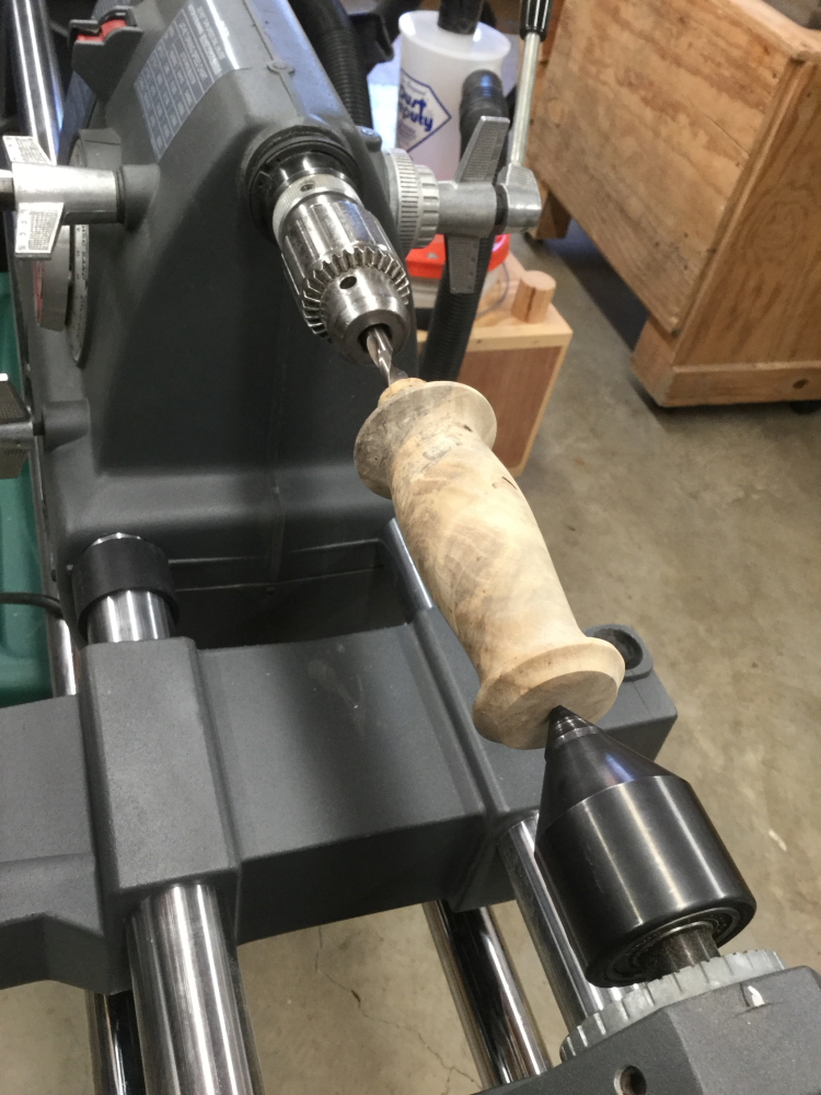 I wouldn't want to put much torque on this setup, but it worked swell for finish sanding and finish application.
