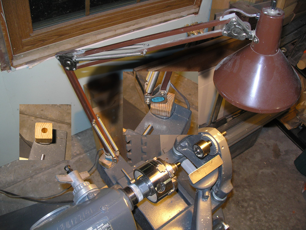 Lamp mounted on carriage