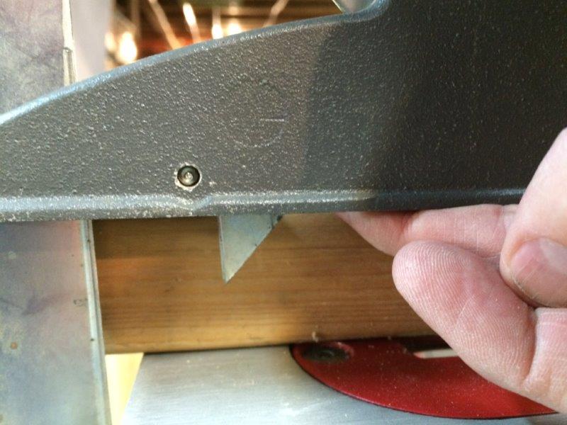 Problem: This is as far as the largest blade will pivot.   It won't let the wood go past.