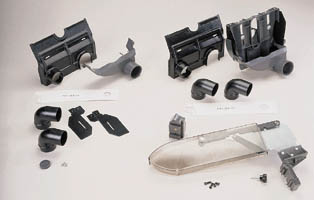 The 500 dust chute is 2 pieces that do not come together completely in normal operation.