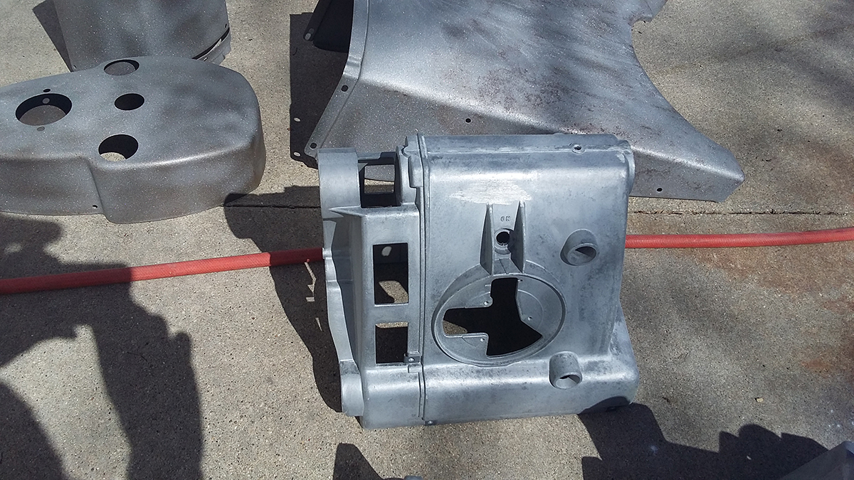 Here you can see where the worker ground off the casting flaw above the on off switch, sand blasting would have covered this up