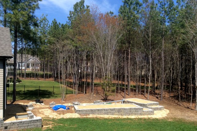 The basic layout will be in 3 raised planters