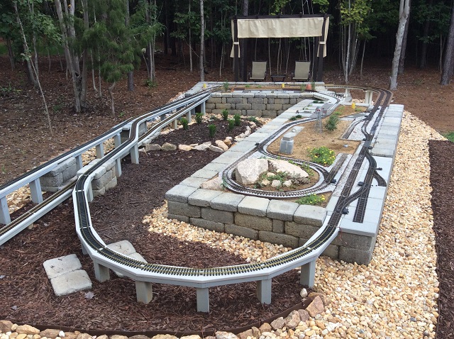 A later photo with some track &amp; plants in place
