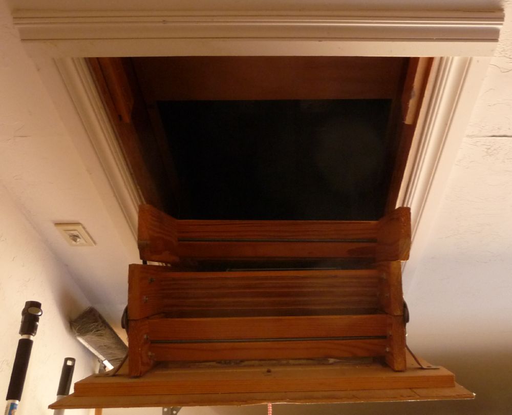 Basic pull down attic ladder.