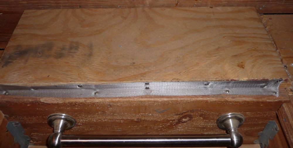 Front 3/4 plywood that flips out of the way.