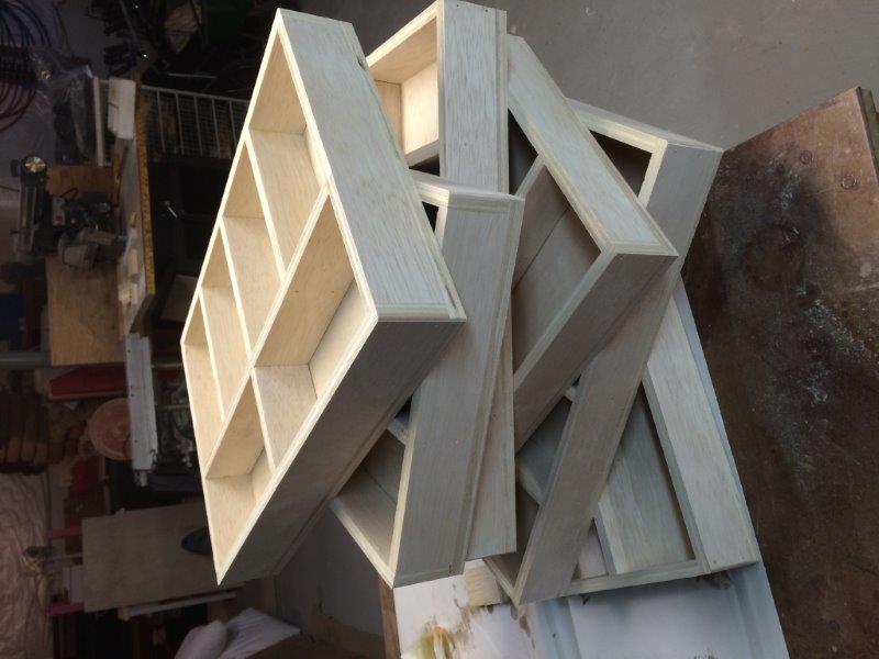 Stack ready to be stained