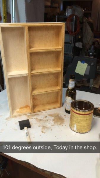 Staining in process