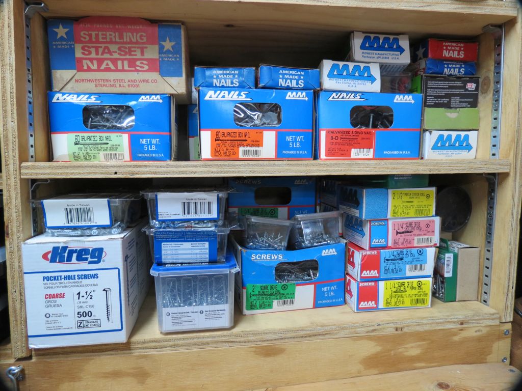 Storage ideas for nails/screws etc in boxes?? - Shopsmith Forums