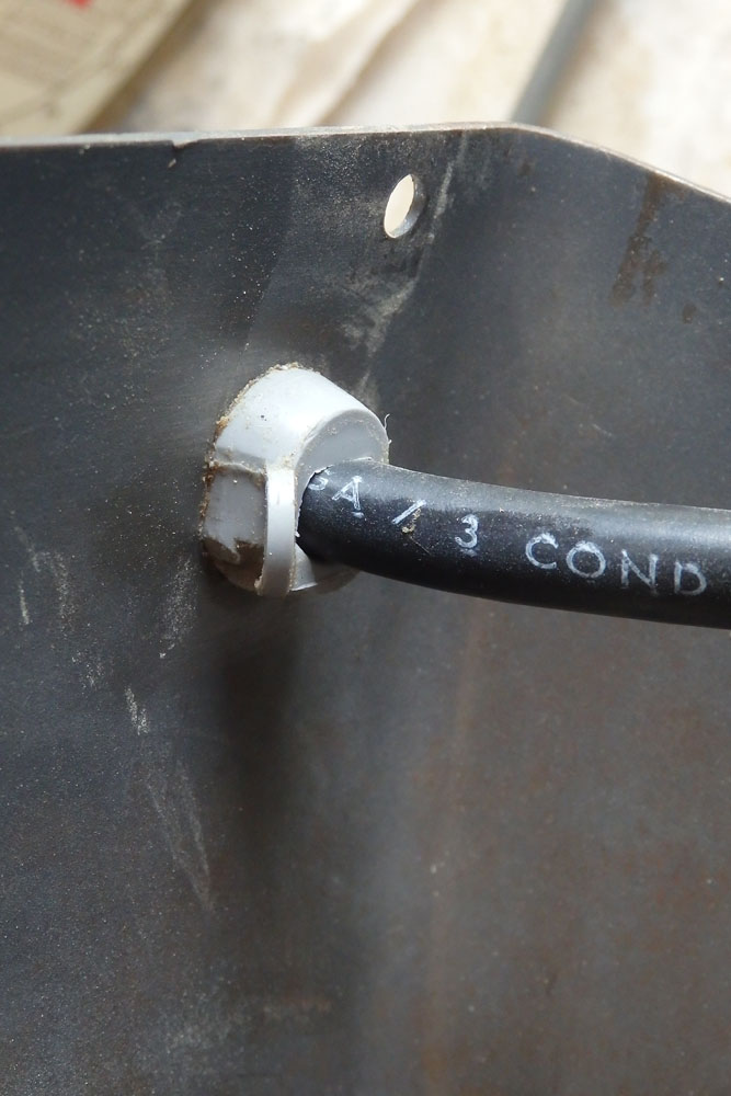 View from inside motor pan