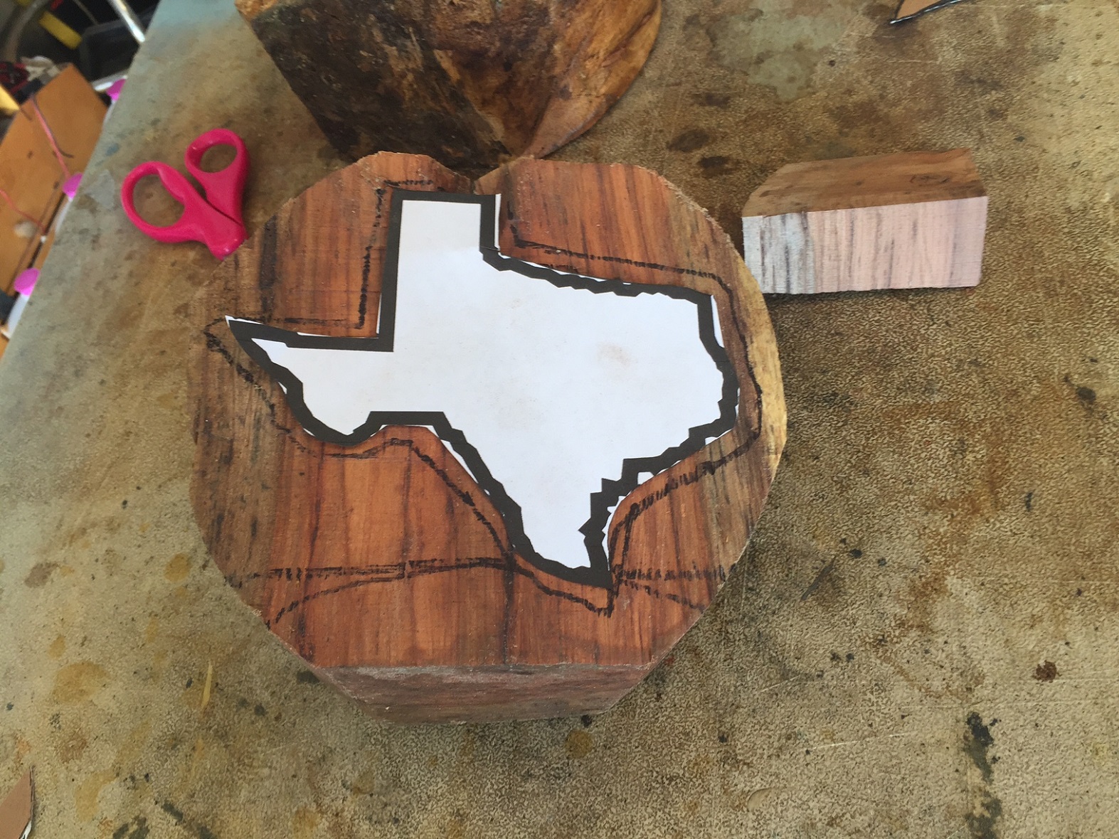 Outline the shape on your wood blank