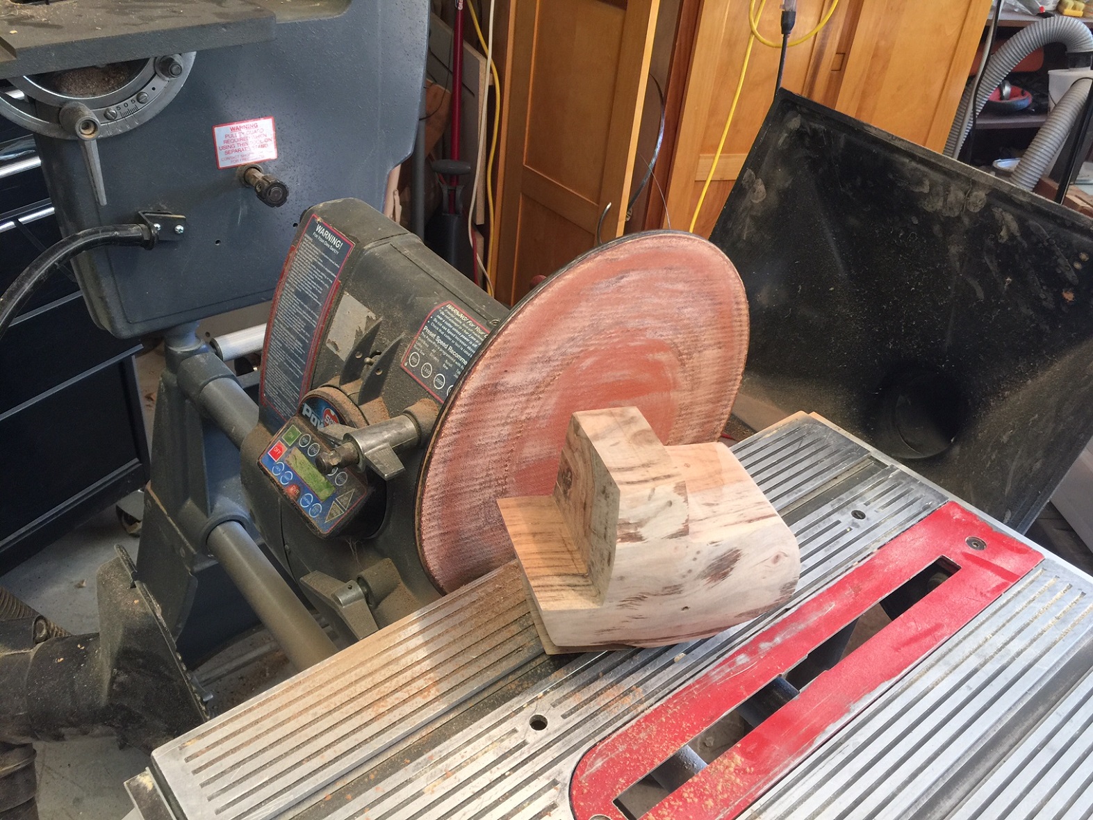 Sand all sides using disk sander