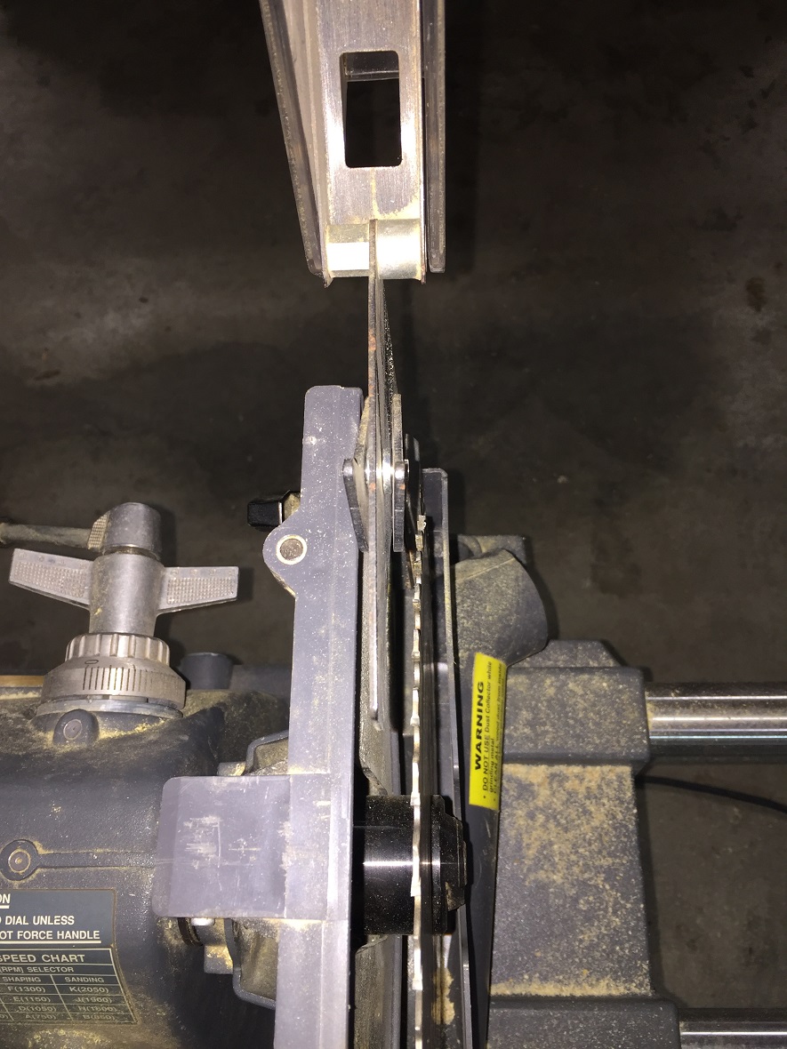 saw blade to riving knife positioning