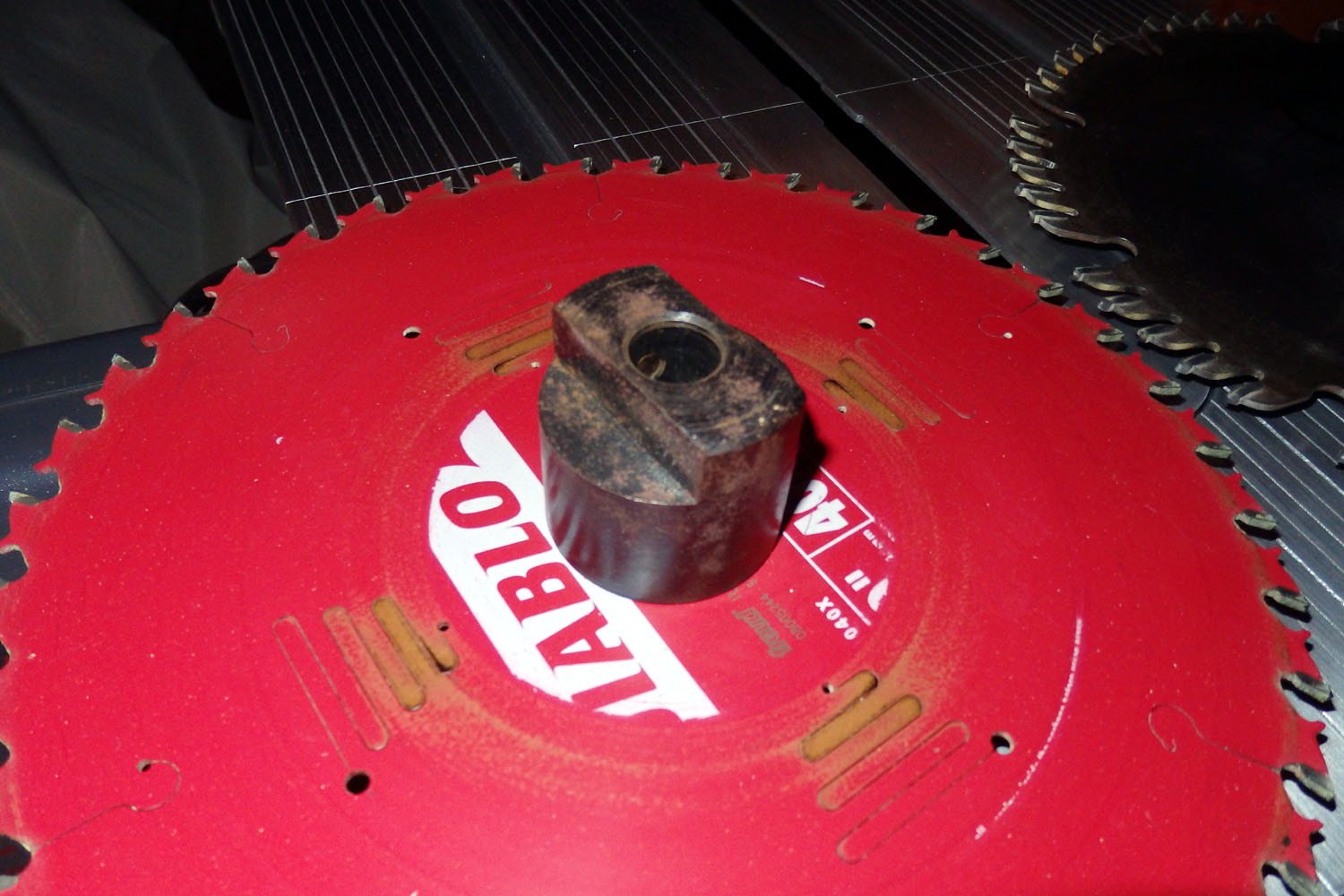 My arbor for use with blades with 5/8" diameter mounting hole