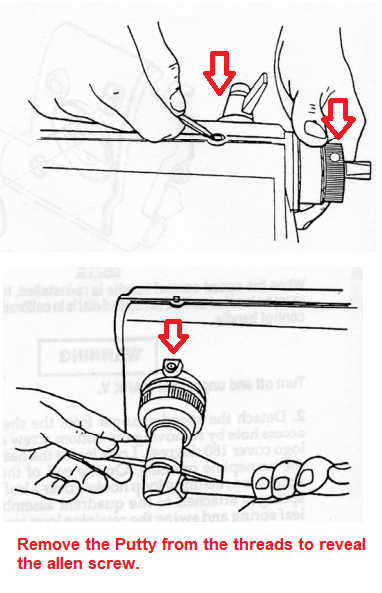 Removing the putty from Set Screws.png