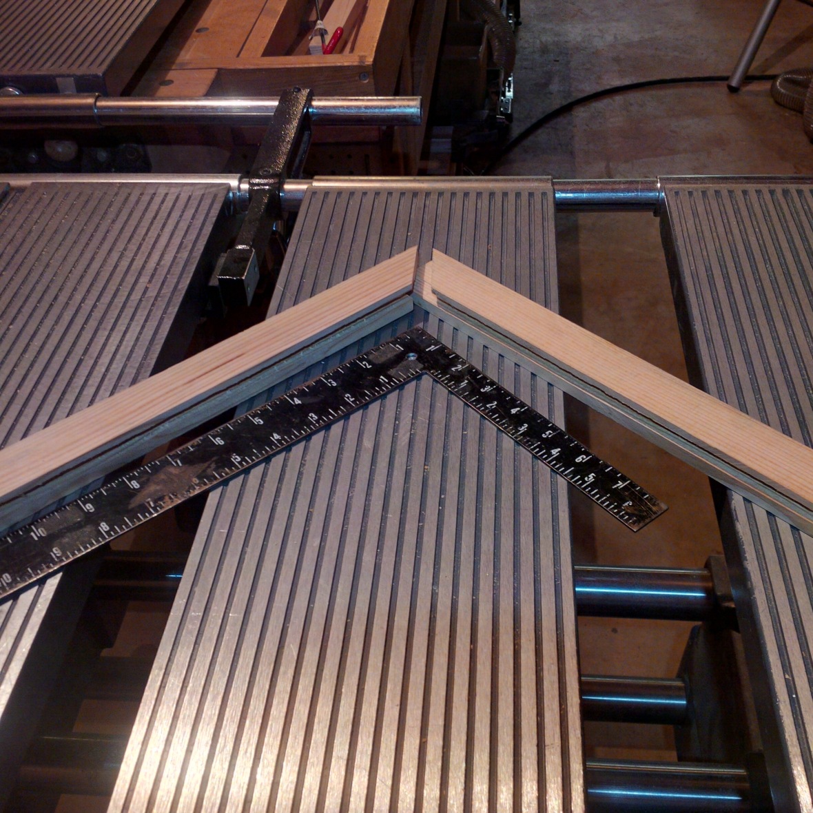 The final &quot;Miter&quot; joint.  Ready for glue-up.