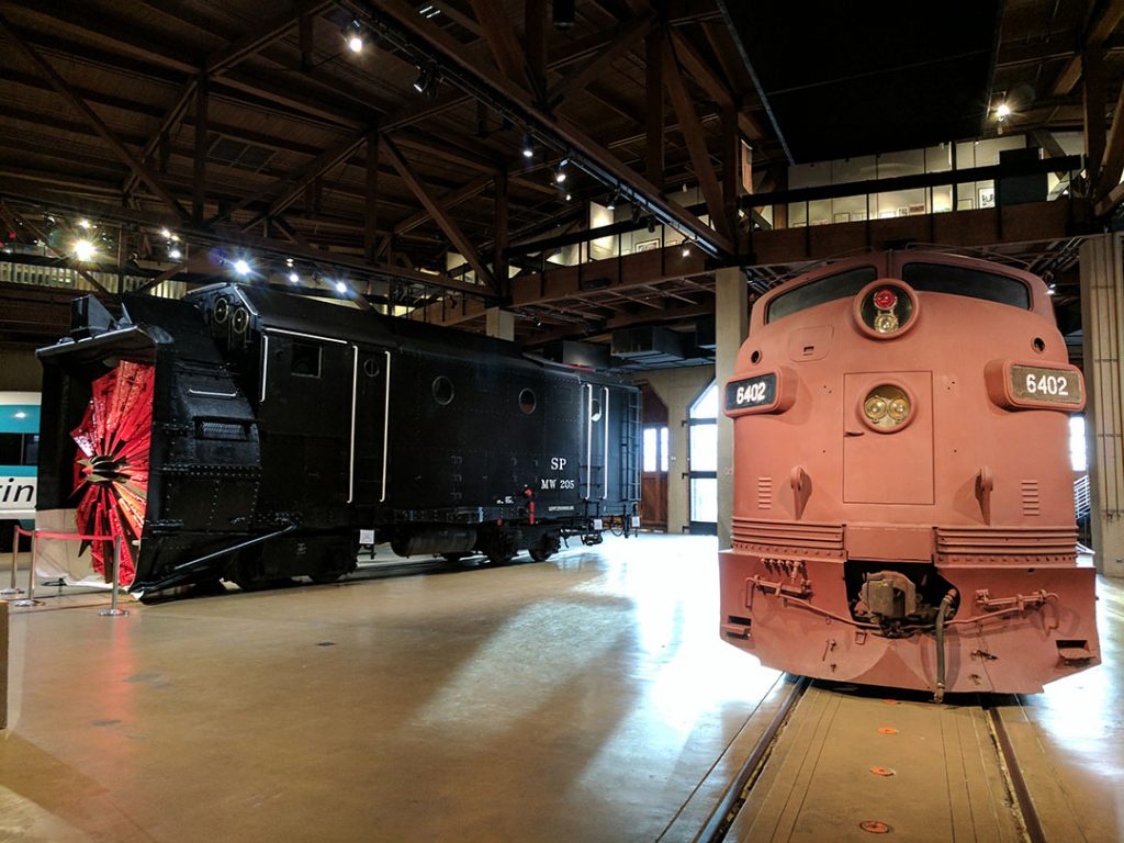 The roundhouse at the California State RR Museum