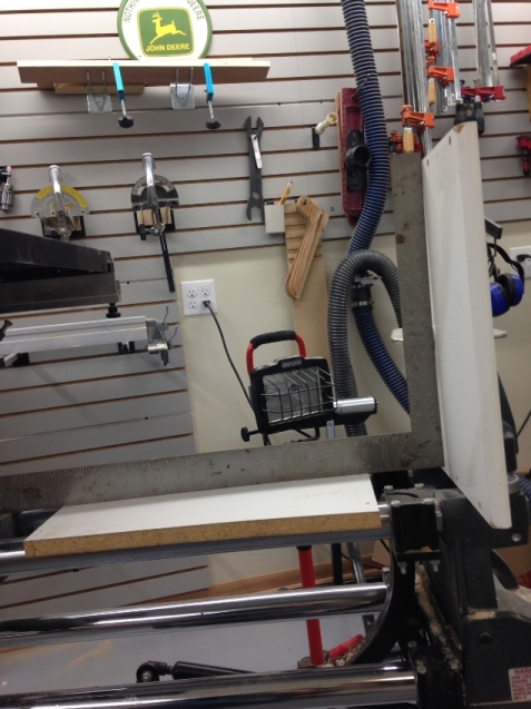 The square is touching at the top but a 11/64" gap at the bottom.