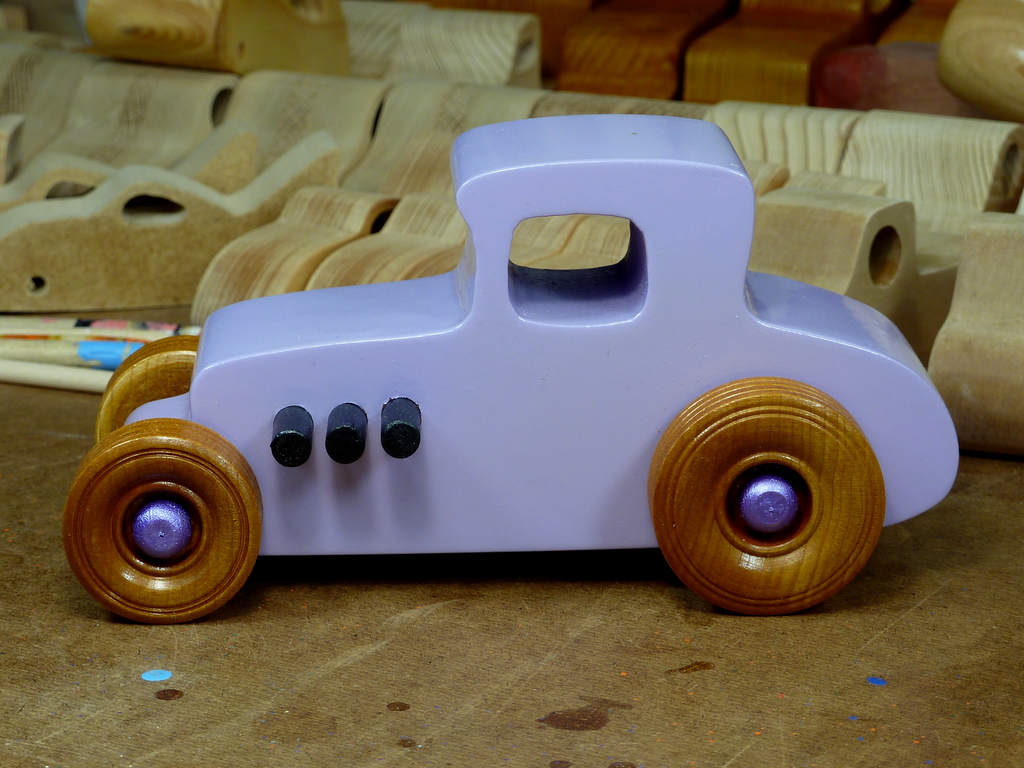 20170522-190140 Wooden Toy Car - Hot Rod Freaky Ford - 27 T Coupe - MDF - Lavender - Amber Shellac - Metallic Purple 03.resized.jpg