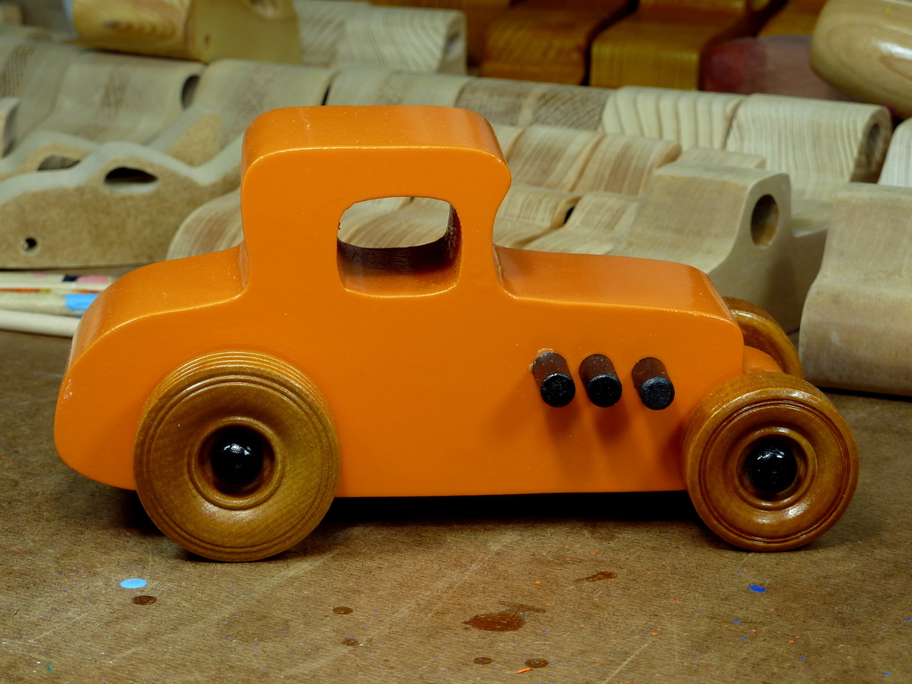20170522-190458 Wooden Toy Car - Hot Rod Freaky Ford - 27 T Coupe - MDF - Orange - Amber Shellac - Black.resized.jpg