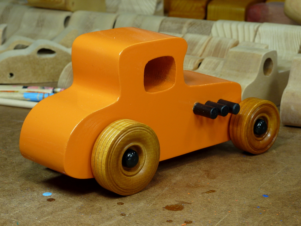 20170522-190637 Wooden Toy Car - Hot Rod Freaky Ford - 27 T Coupe - MDF - Orange - Amber Shellac - Black.resized.jpg