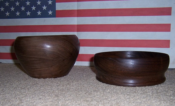 Couple of walnut bowls made on the currently dedicated ER lathe.