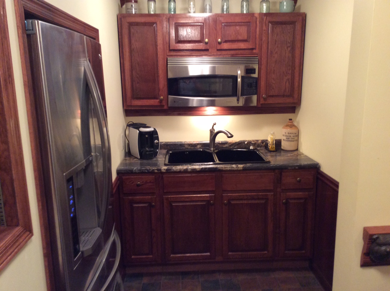 Some of Cabinets behind bar