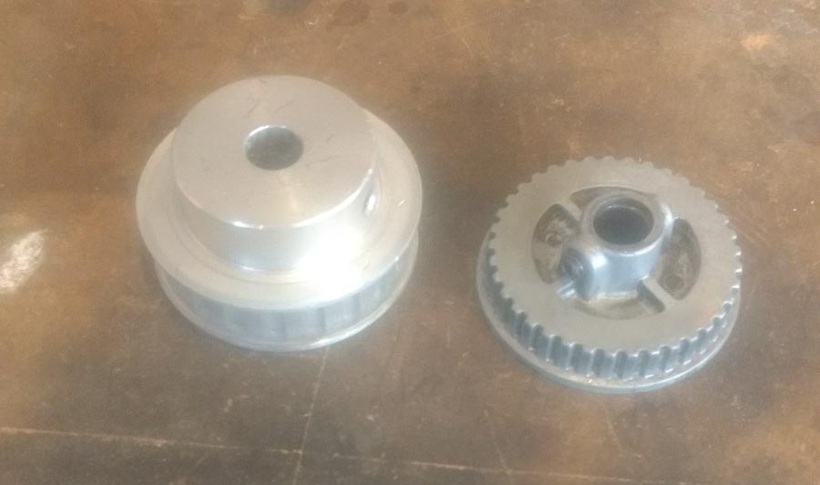 The two pulleys
