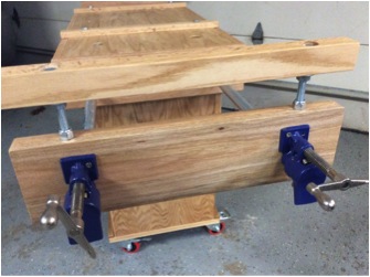 Height adjustment w' carriage bolts