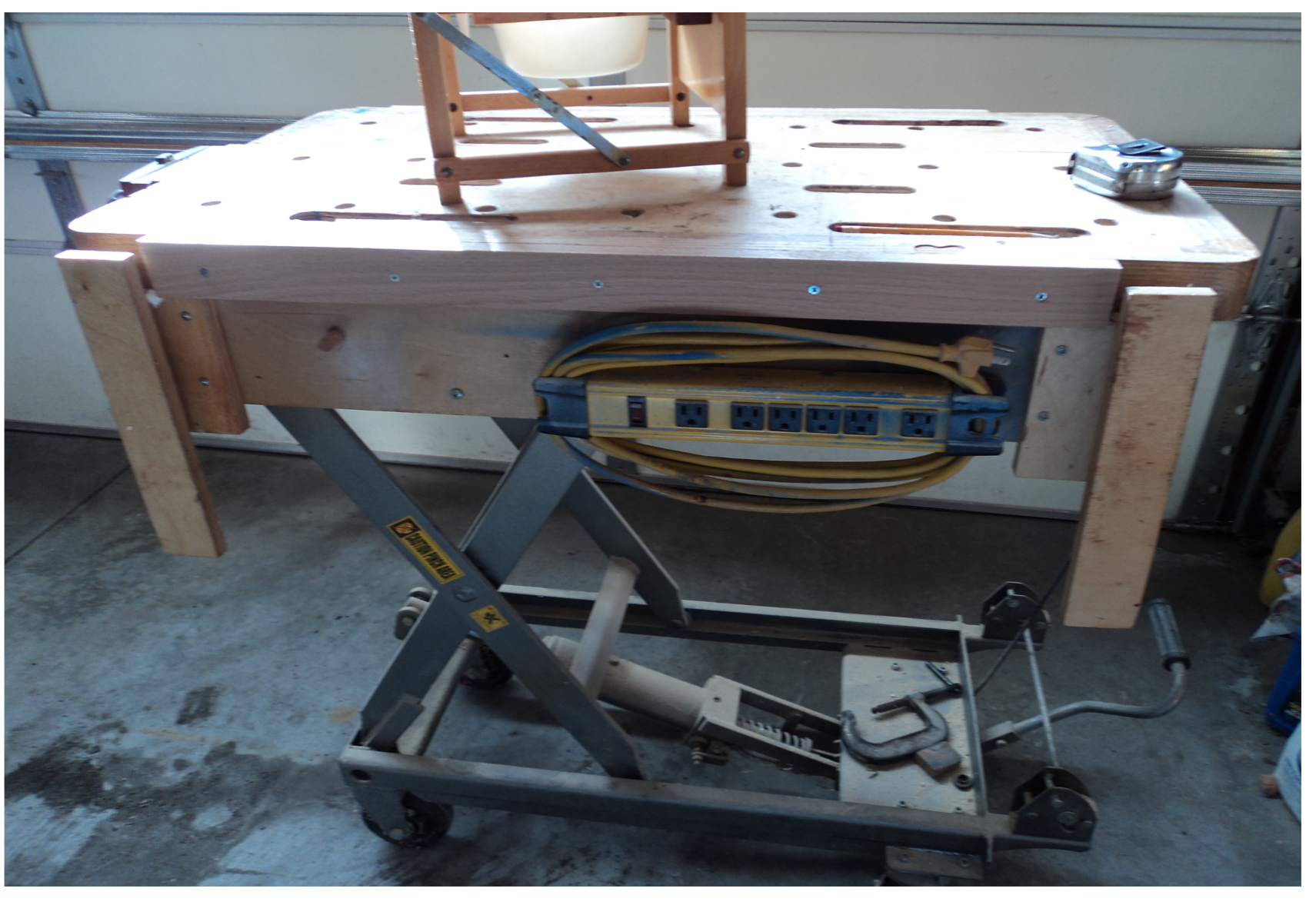 side view - note outlet strip