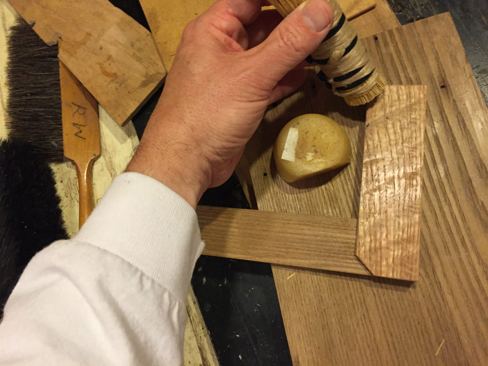 Beeswax burnished onto Square.jpg