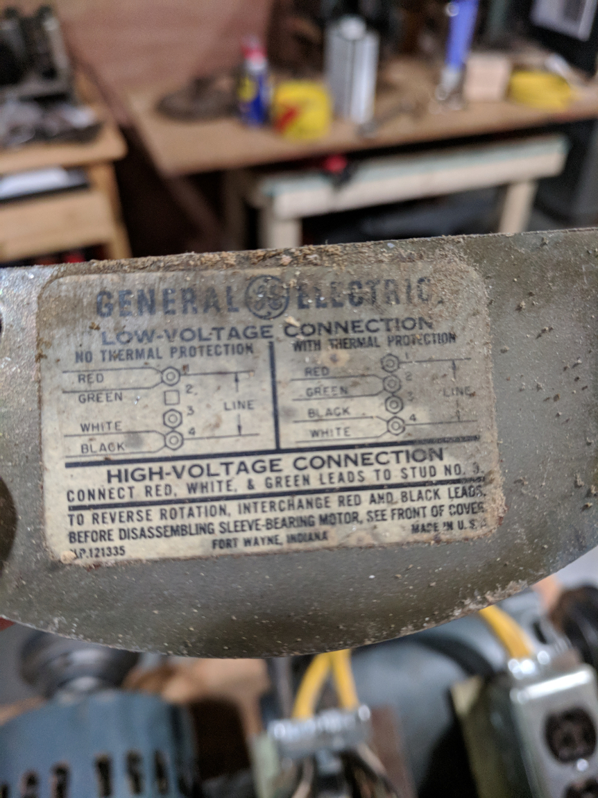 Wiring instructions inside 3/4hp motor