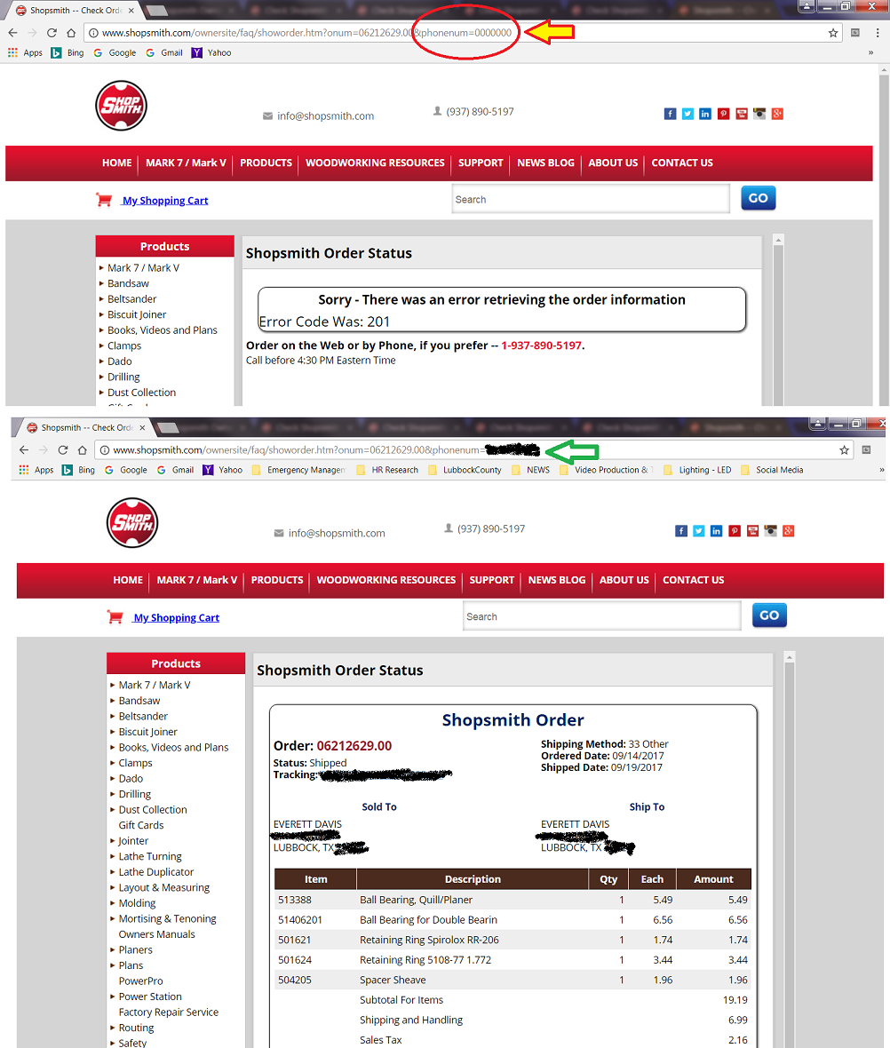 Order Status Error without Phone Number.png
