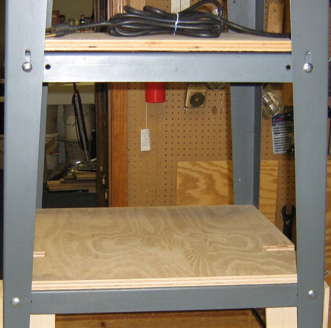 Front view with both shelves