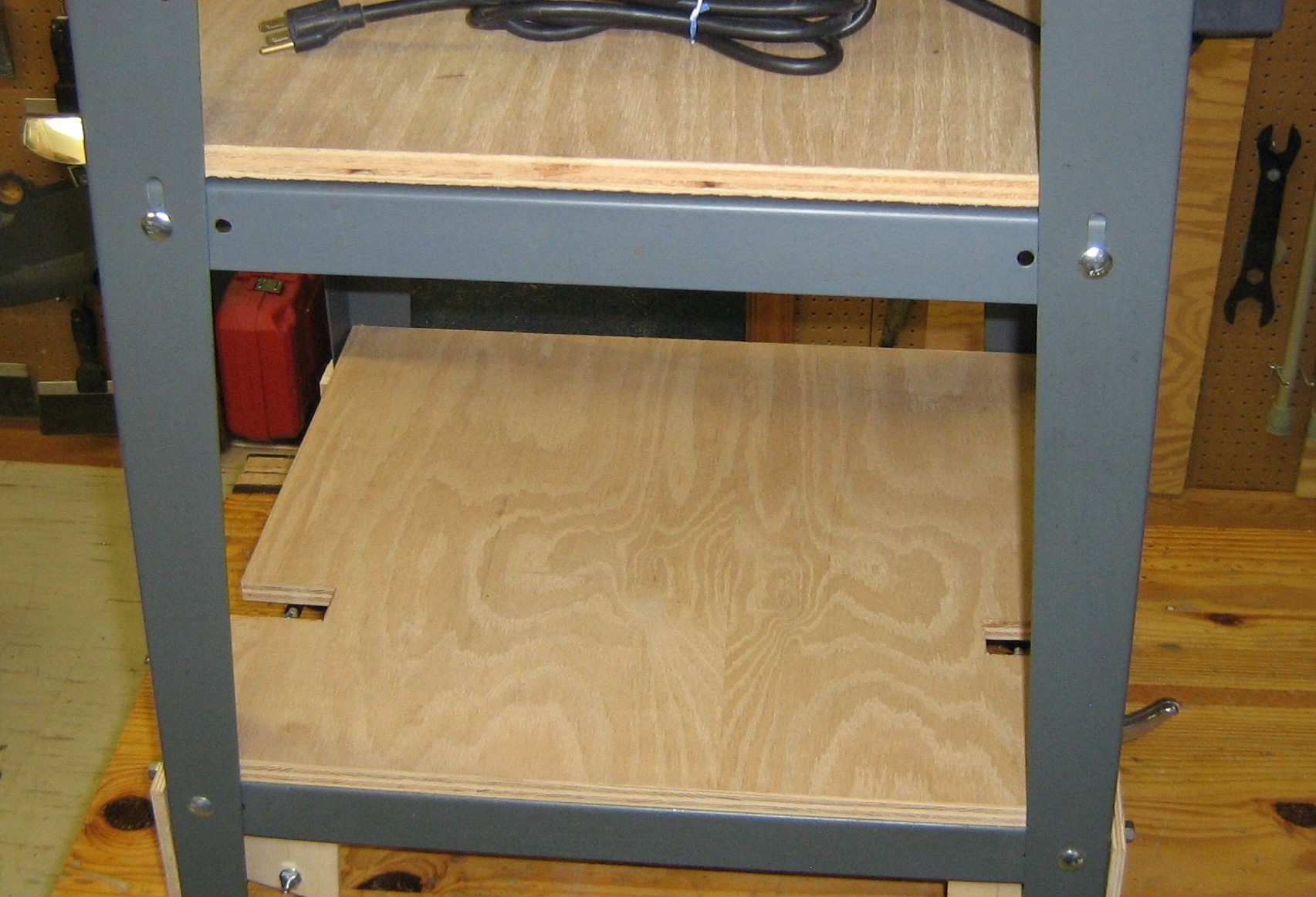 Front view of both shelves.