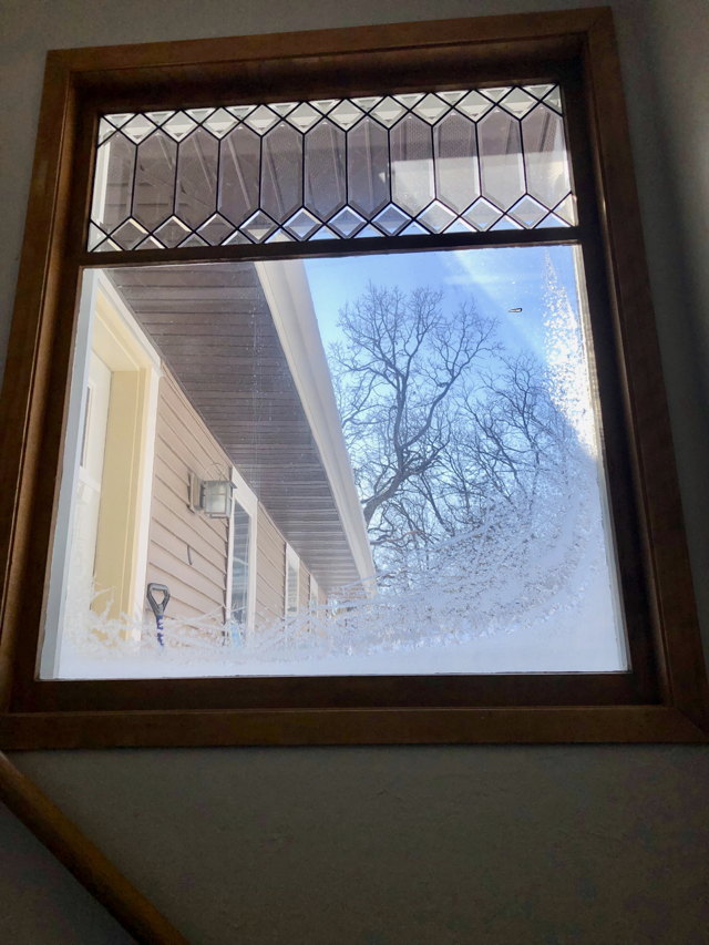 Old leaded glass window