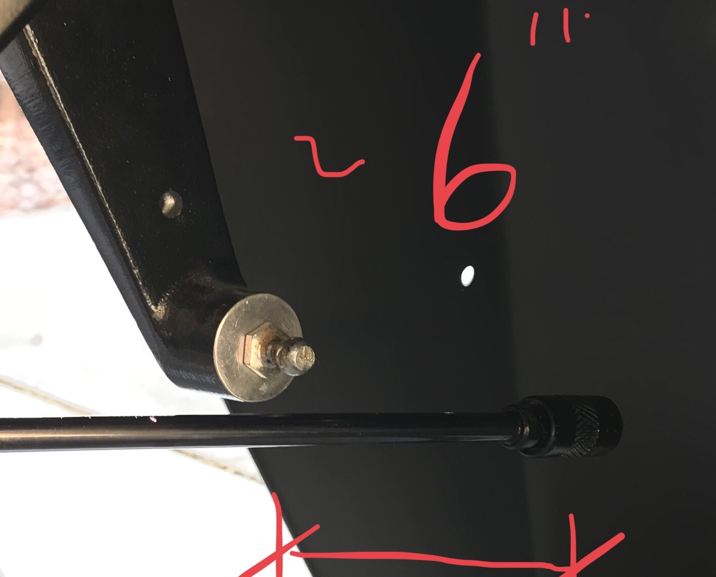 Horizontal position - too long to attach