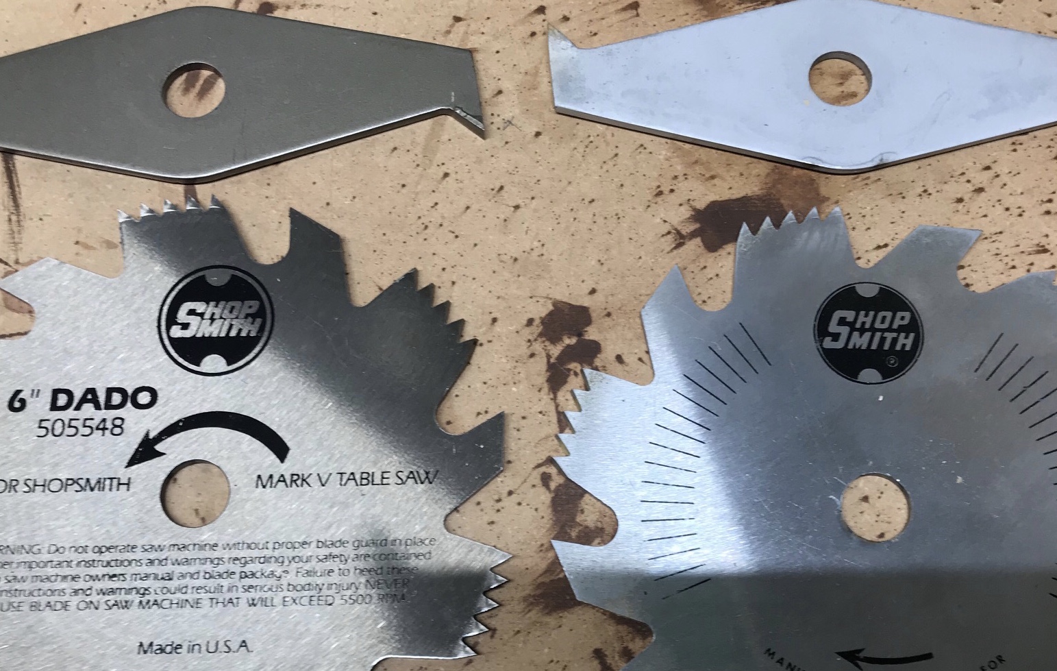 Dado blade comparison