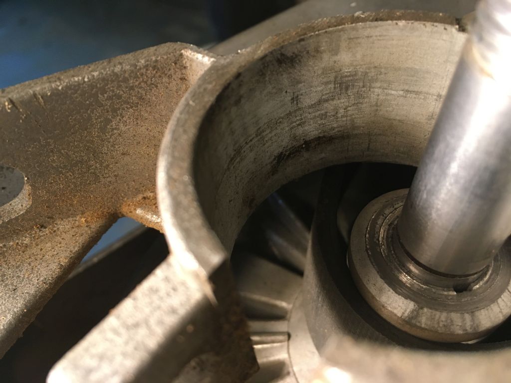 Where the clip is to be installed on the idler shaft.