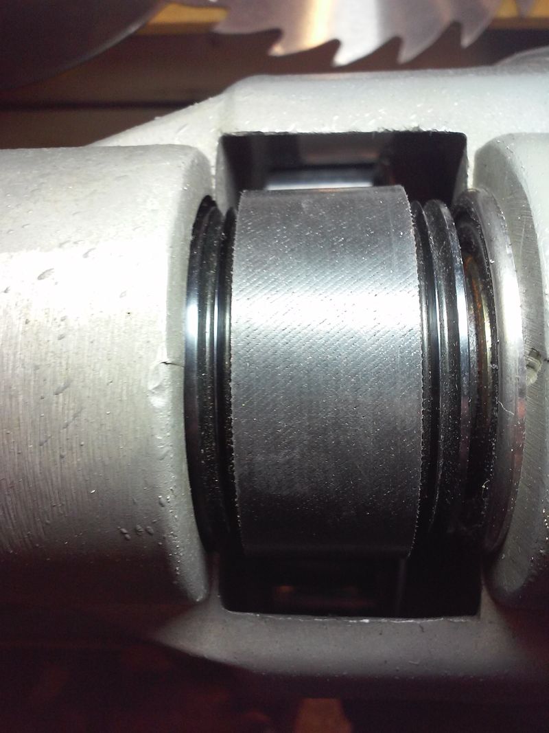 Poly V from the top - two grooves on both right and left