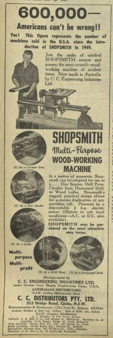 1953 advertising in Sydney Australia